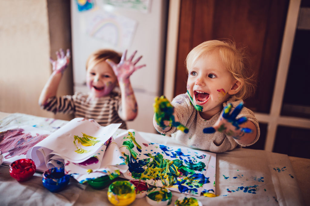 Let the kids' artwork shine. Photo: iStock