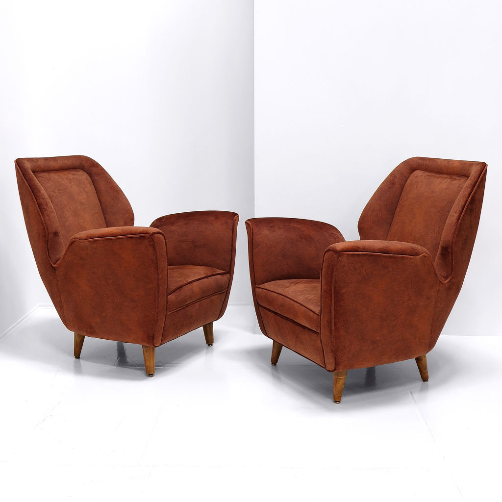 Velvet lounge chairs by Gio Ponti. Photo: Supplied