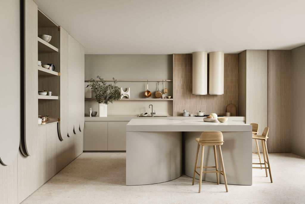The Expansive Kitchen by Kennedy Nolan has been crafted using Laminex laminate. Photo: Derek Swalwell