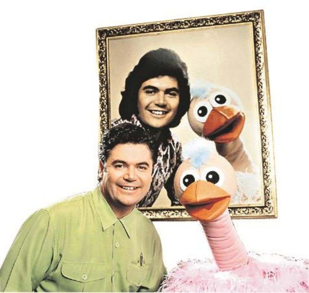 Daryl Somers and Ossie Ostrich on Hey Hey It's Saturday. Photo: Supplied