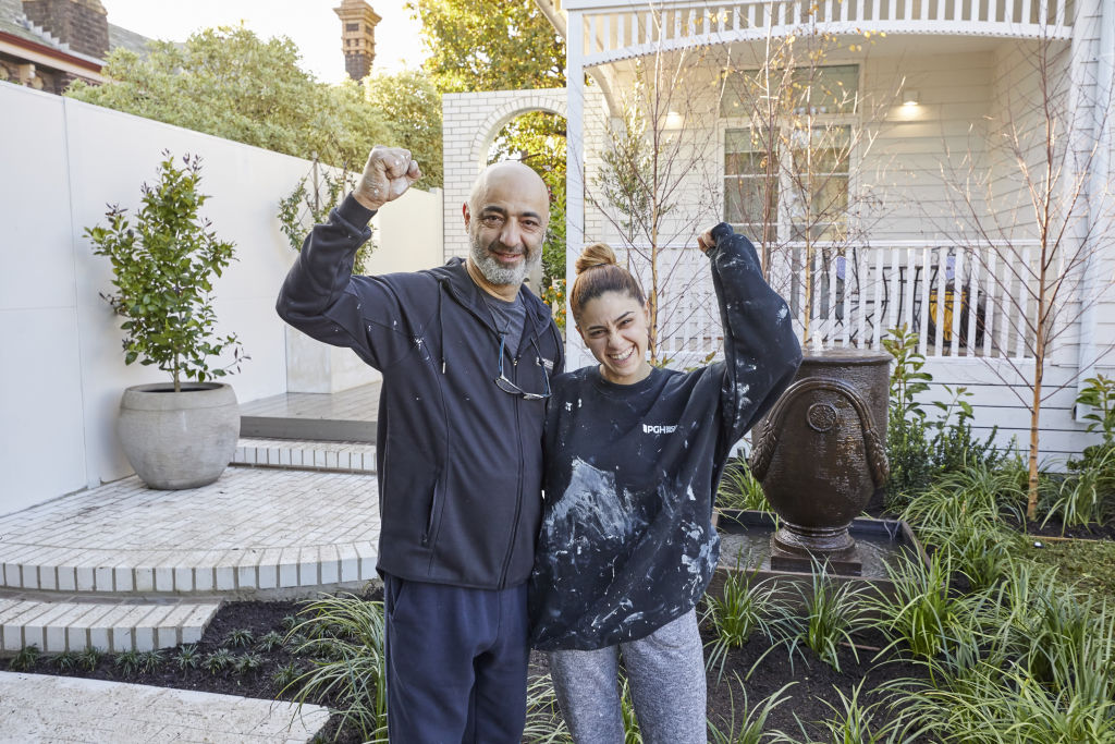 Harry and Tash didn't win front garden week, but they put in a monumental effort. Photo: Channel Nine
