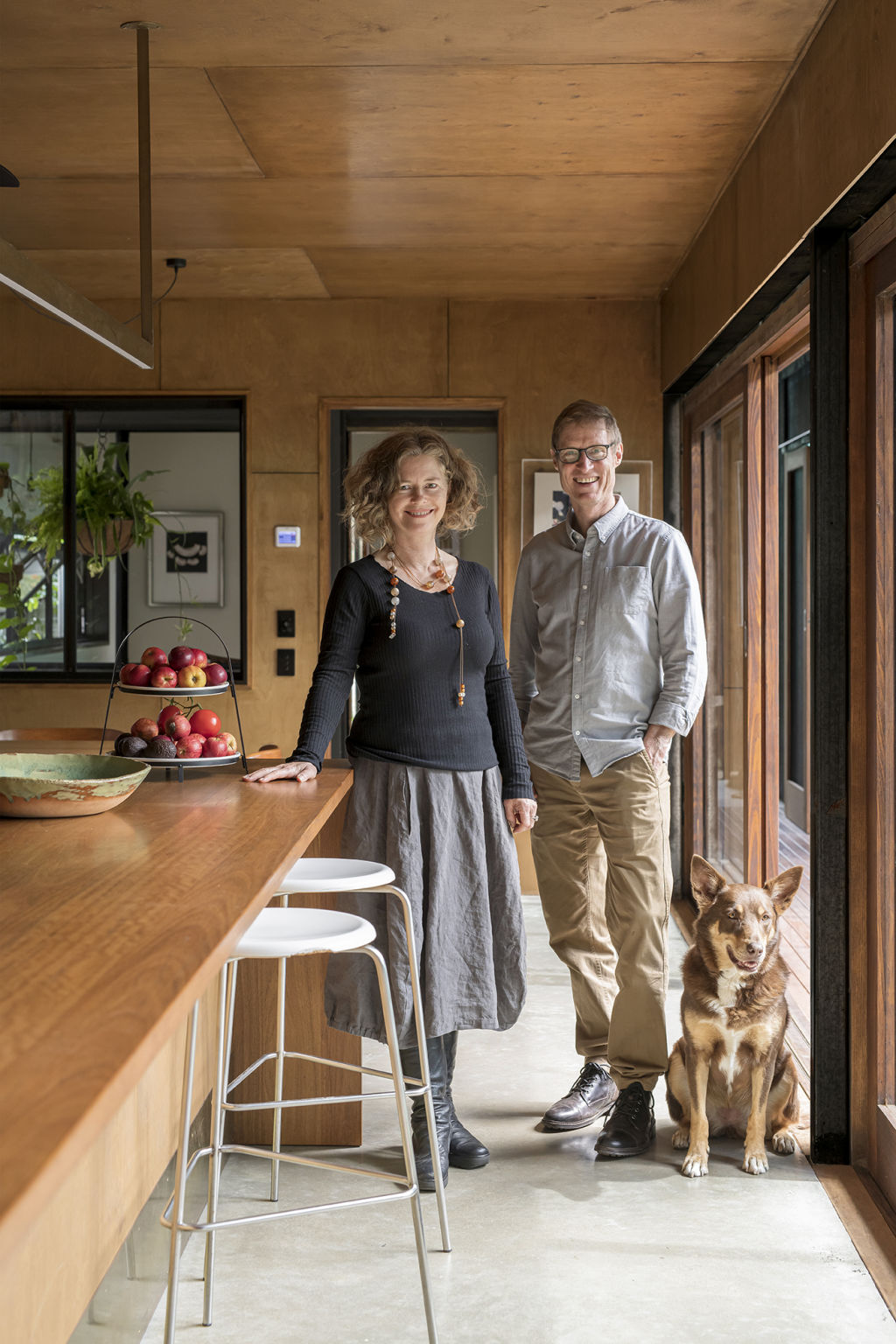 Architectural partners Sonia Graham and Chris Bligh have made a multi-functional home work for them, their staff and a tenant. Photo: Mindi Cooke