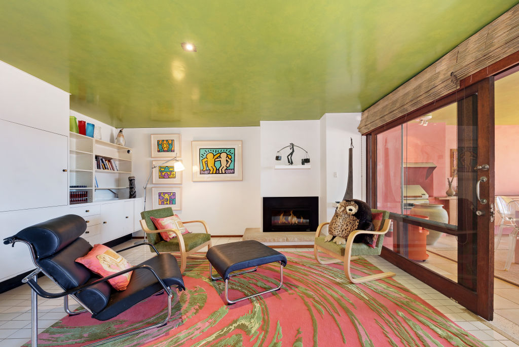 Lime green makes a statement in some rooms. Photo: Supplied