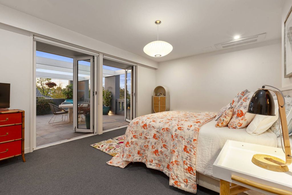 The master bedroom opens out to a private terrace. Photo: RT Edgar Toorak