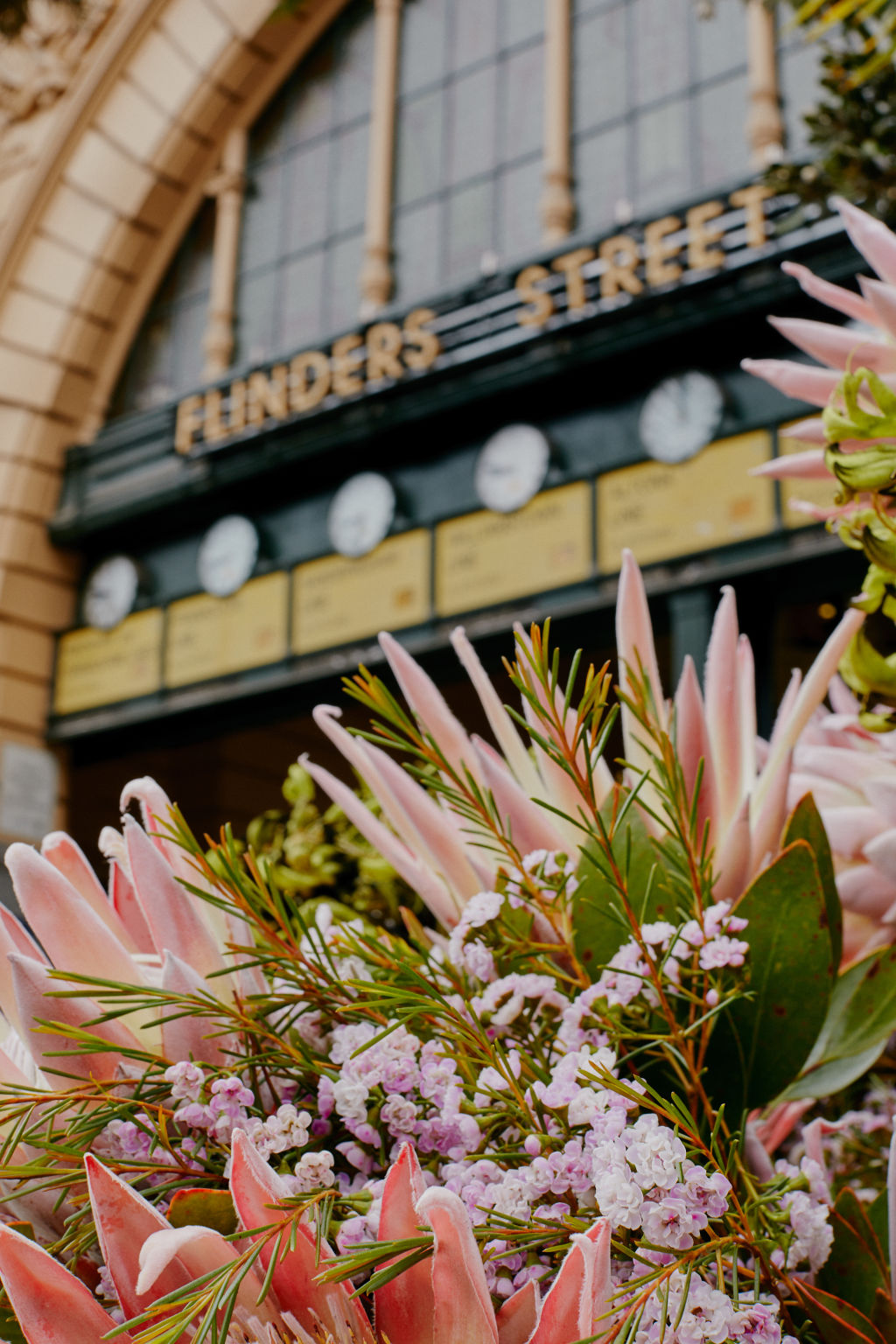Florist Flowers Vasette turns Flinders Street Station into an oasis