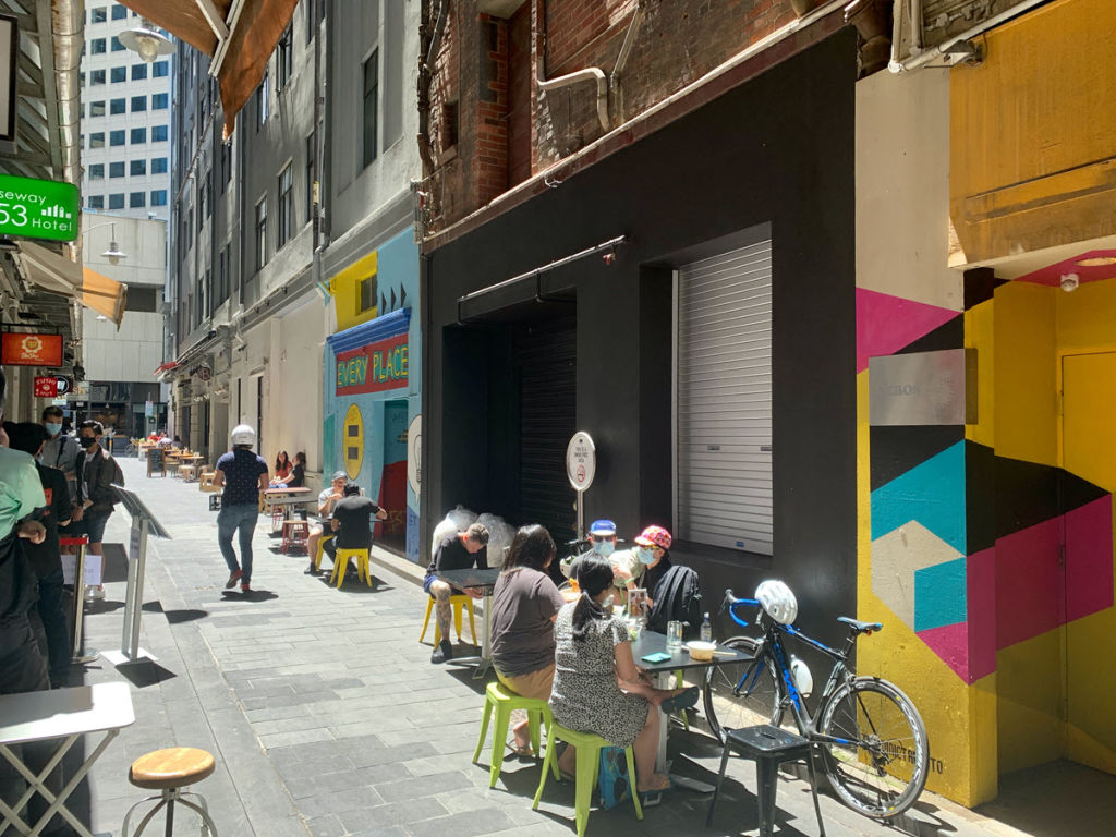 Old lift shaft turned into micro retail space in fashionable Melbourne laneway