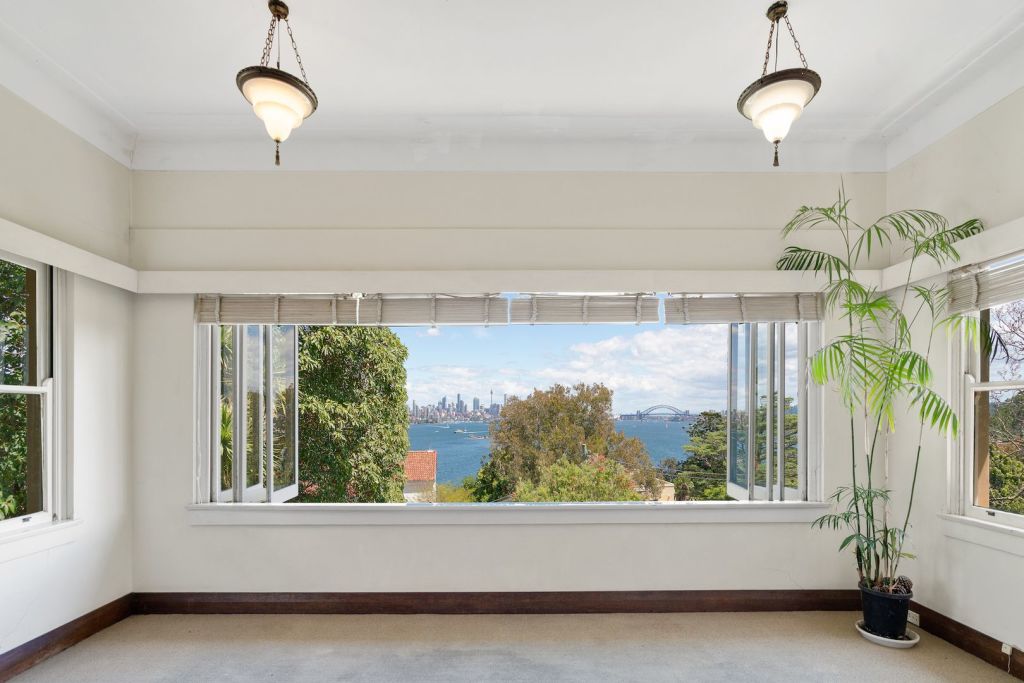 The home has gun-barrel views across the harbour.