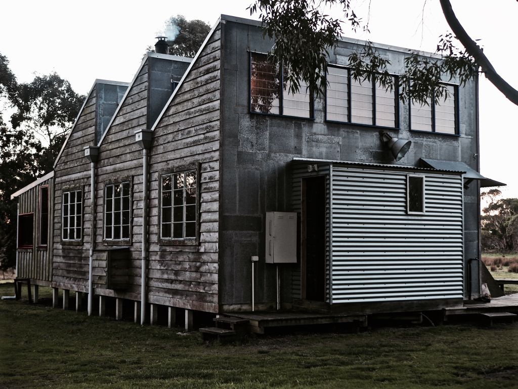 The distinctive cabin was built using recycled materials. Photo: Jeanine Gagnon