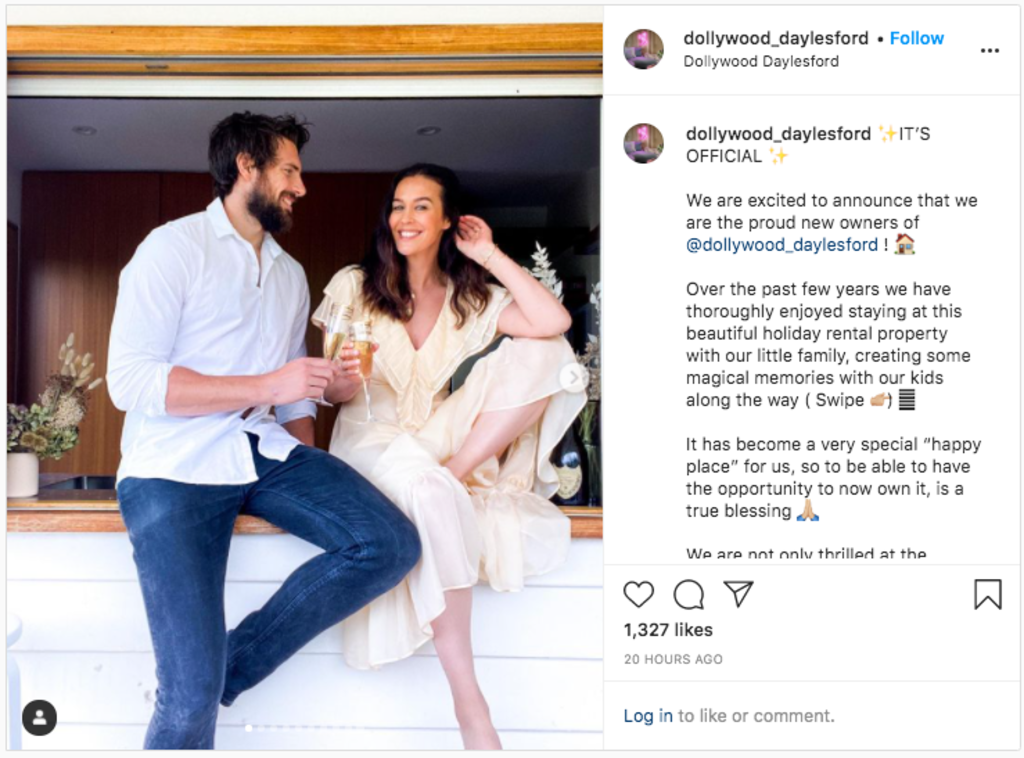 Megan Gale and Shaun Hampson announced their purchase on Instagram. Photo: Instagram