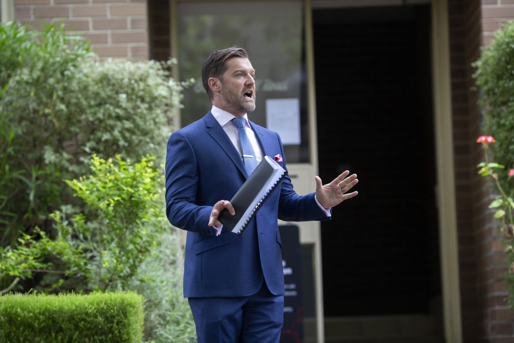 Auctioneer Peter Kakos of The Agency. Photo: Stephen McKenzie