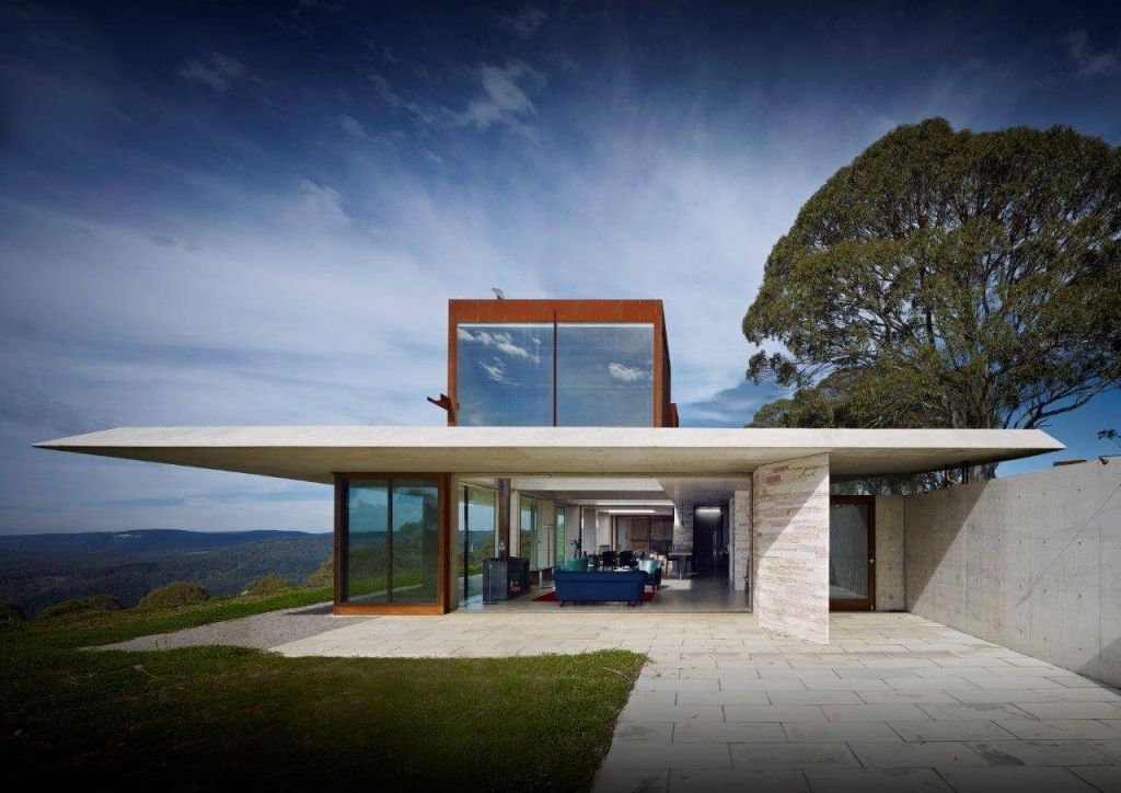 Invisible House in the Blue Mountains, whose owner calls it a James Bond-style home. Photo: Contemporary Hotels