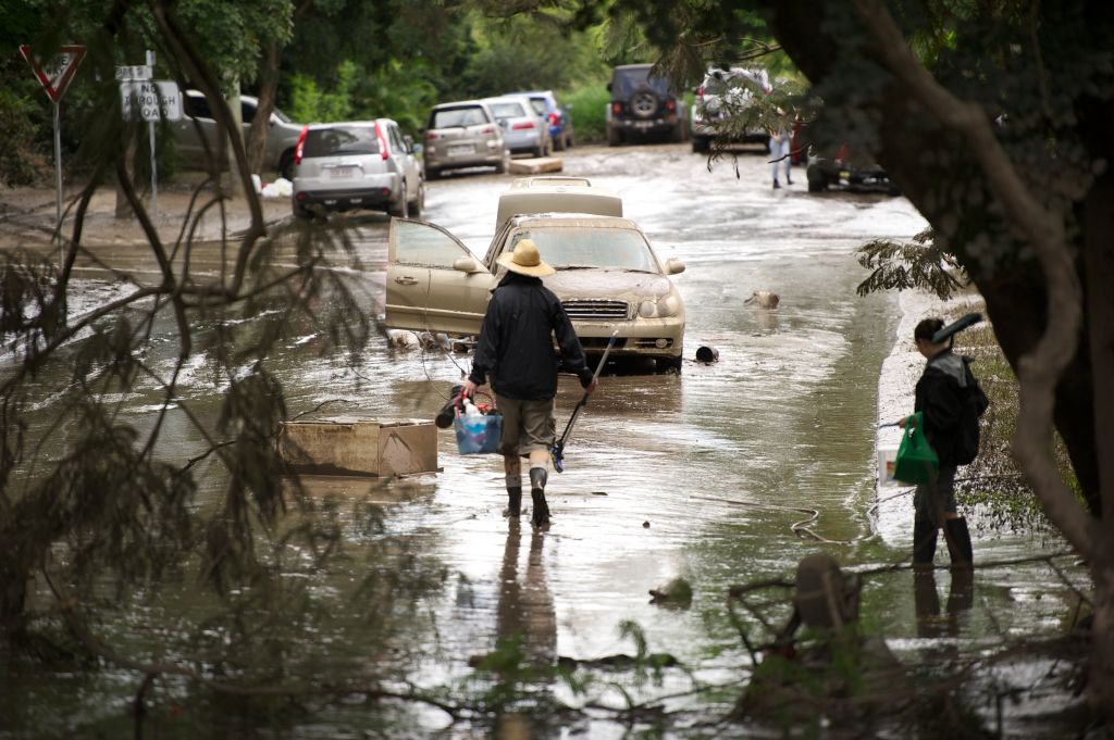 Residents of St Lucia in Brisbane woke to a major cleanup operation in 2011. Photo: Jason South