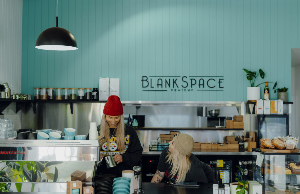 Blank Space cafe in the Geelong suburb of Newtown. Photo: Ryal Sormaz