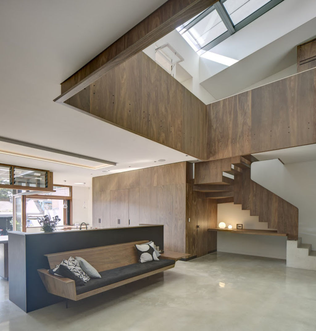 The core of the house has a retractable roof skylight. Photo: Brett Boardman
