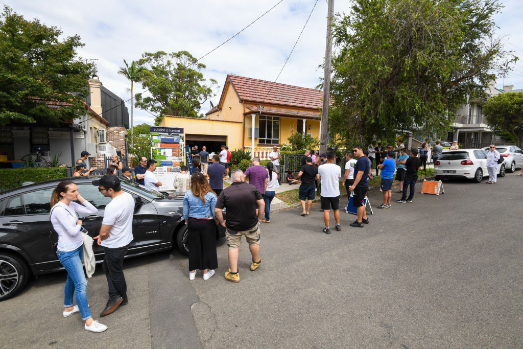 The auction of 88 Edith Street Leichhardt set a suburb record. Photo: Peter Rae