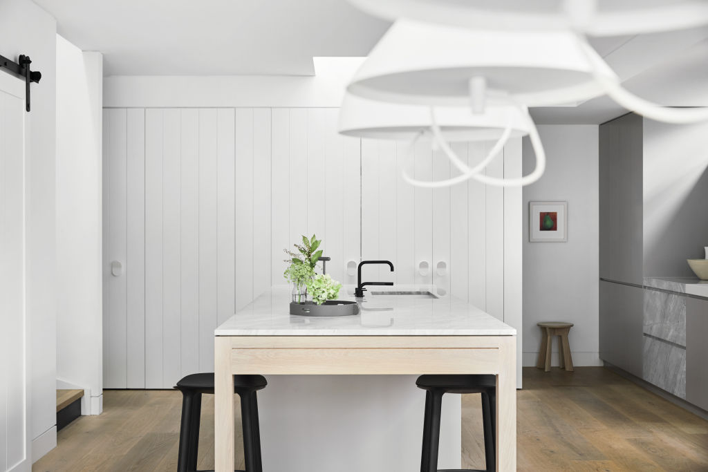 The light and bright kitchen is the hero of the home. Photo: Sharyn Cairns