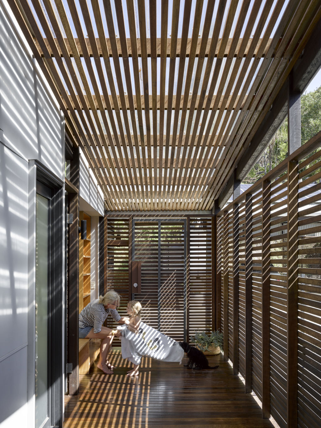 Two Tree House by Bark Architects shows the atmospheric porosity possible in Sunshine Coast housing. Photo: Christopher Frederick Jones