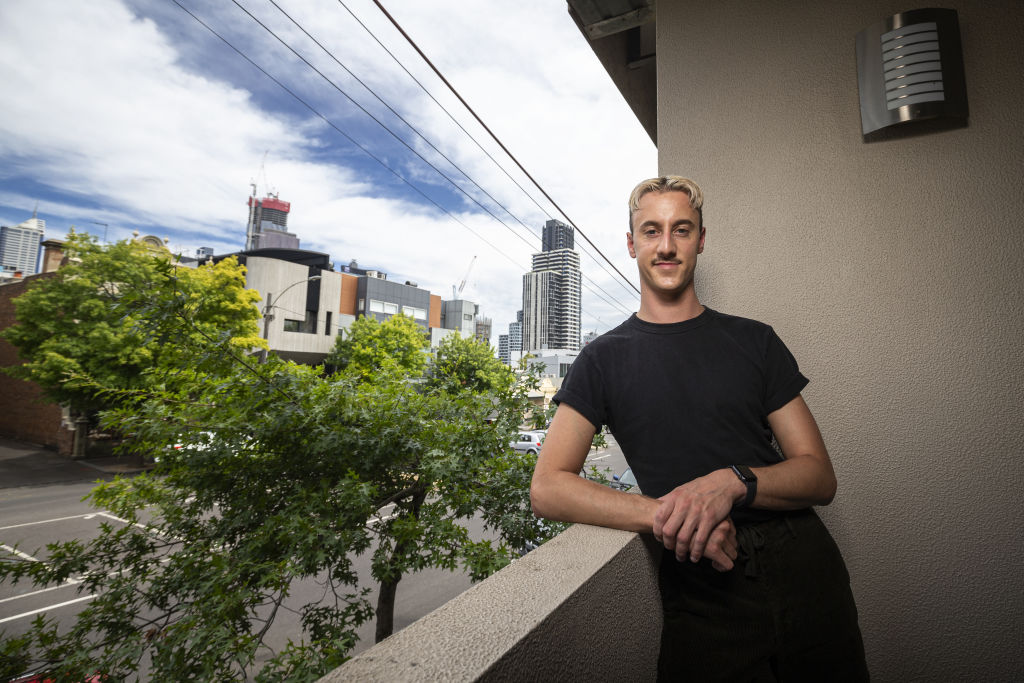 Renter Callum McKenzie was able to move out of a share house into his own apartment and take advantage of discounted rents. Photo: Daniel Pockett