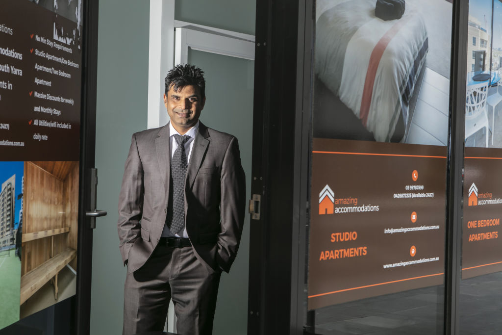 Pawan Sinha, director of the Australian Short Term Rental Association. Photo: Stephen McKenzie