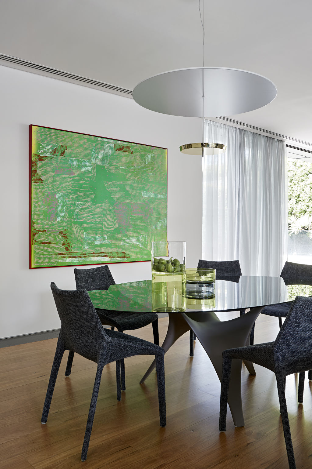 Artworks in the living and dining rooms can have more impact, according to Swee Lim of Swee Design. Photo: Shannon McGrath