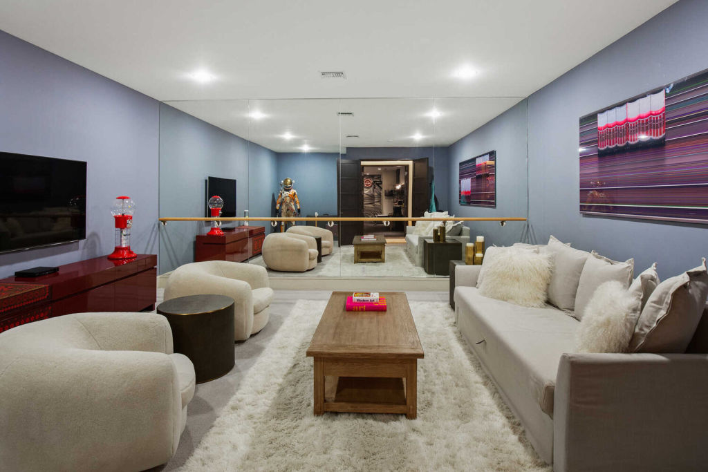 The home features a sneak peek of movie memorabilia. Photo: Eric Haskell Group