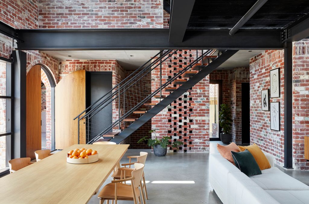 The architect did not want the interiors of the amazing Brick House to feel heavy, and they're not. Photo: Jack Lovel