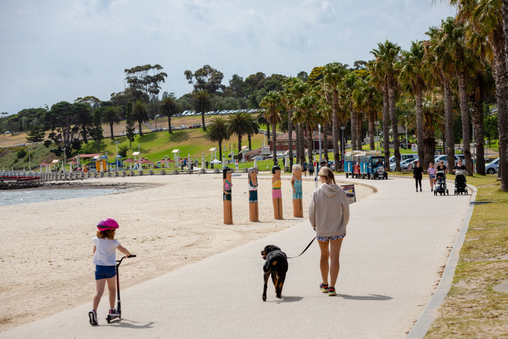 Many suburbs are walking distance to spots like the Eastern Beach. Photo: Greg Briggs