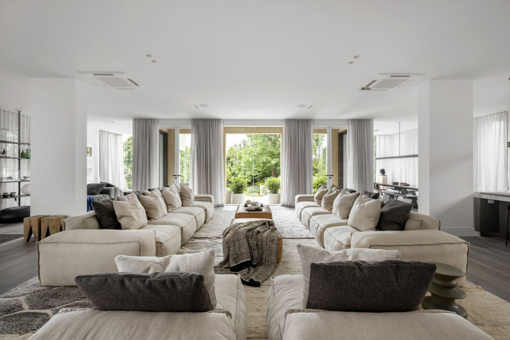 Banks of windows coax in natural light at 43 Lansell Road, Toorak. Photo: Marshall White.