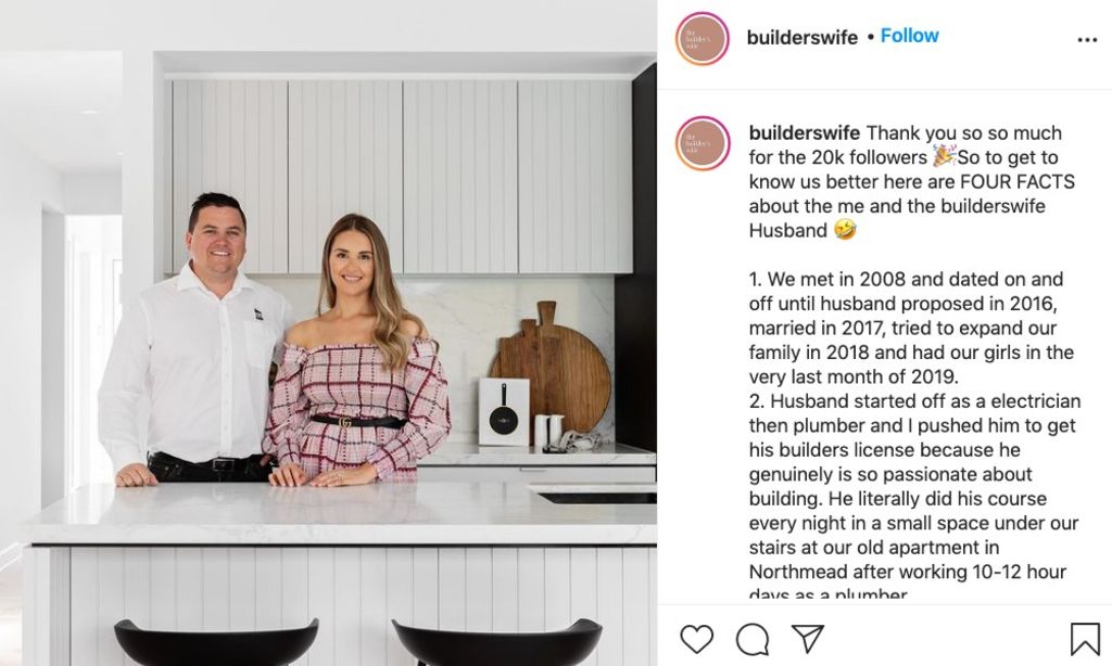 Veronica King is the 28-year-old creator of The Builder’s Wife, which has 21,000 Instagram followers.