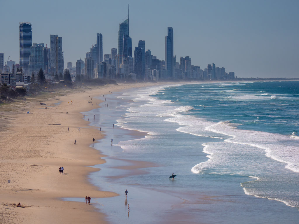 Apartments in the Gold Coast rose in 2020 in spite of the falls in other major cities. Photo: Mark Fitz