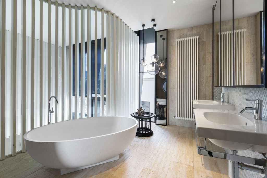 The luxurious master bathroom. Photo: Greg Hocking Holdsworth.