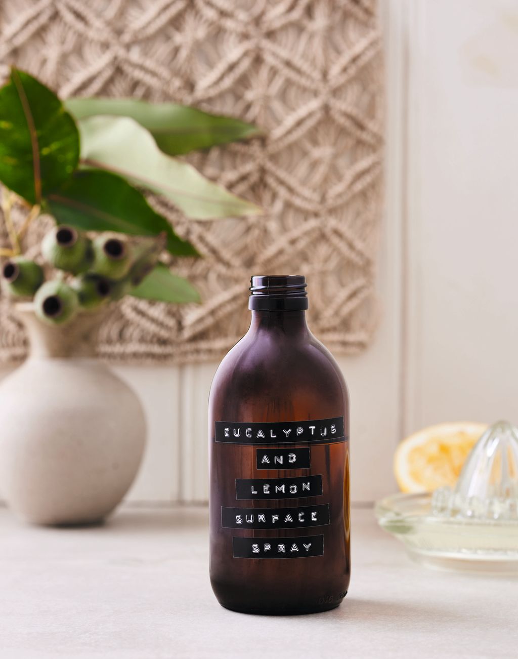Eucalyptus and lemon surface spray from Home by Natural Harry by Harriet Birrell. Photo: Nikole Ramsay.