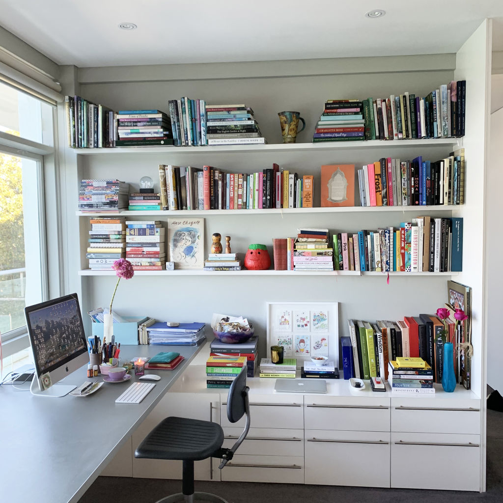 Part of freelance publisher Julie Gibbs' huge book collection which spans multiple rooms of her Sydney house. Photo: Julie Gibbs