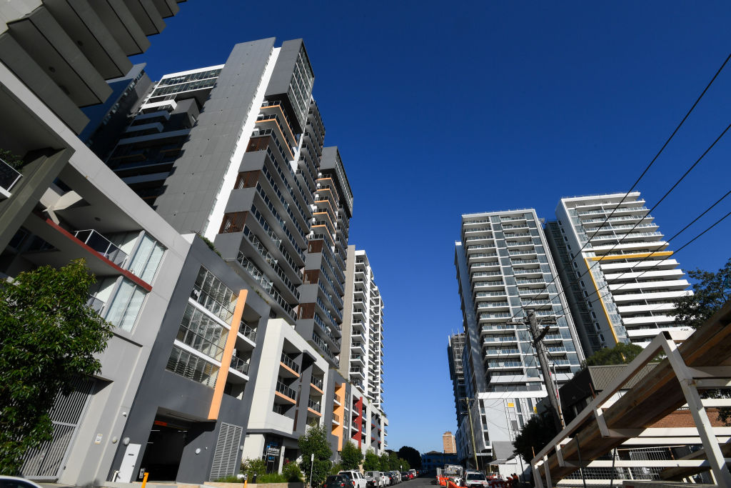 The many high-rise apartments being built in Granville. Photo: Peter Rae