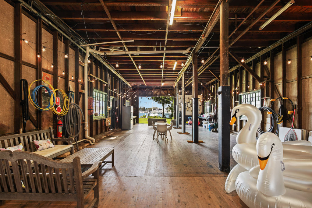 The two-storey boat shed was for decades a private family playground to the O'Neil family.