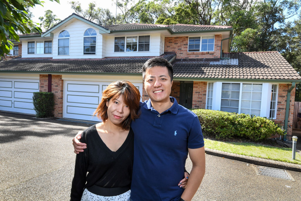 Zoe Chen and Kevin Huang are selling their townhouse to upgrade to a larger family home. Photo: Peter Rae