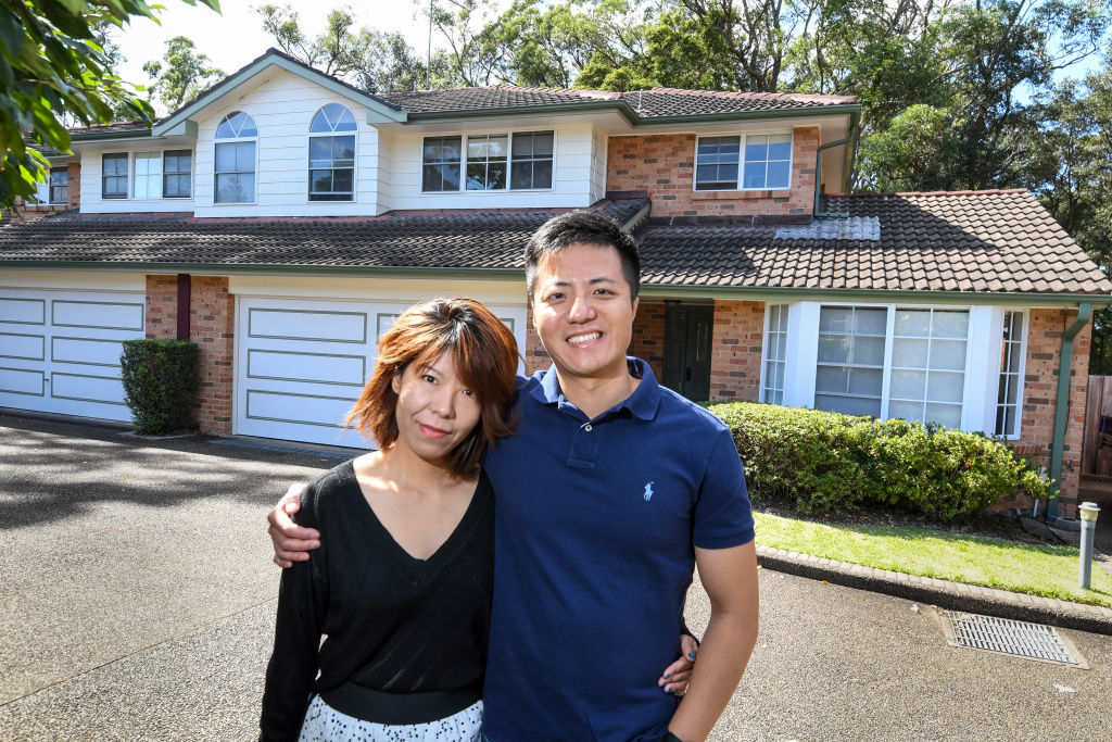 Zoe Chen and Kevin Huang are selling their three-bedroom North Epping townhouse, after buying a larger family home in the area.  Photo: Peter Rae