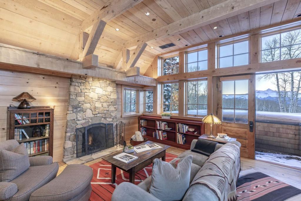 The home has open fireplaces. Photo: Bill Fandel Compass