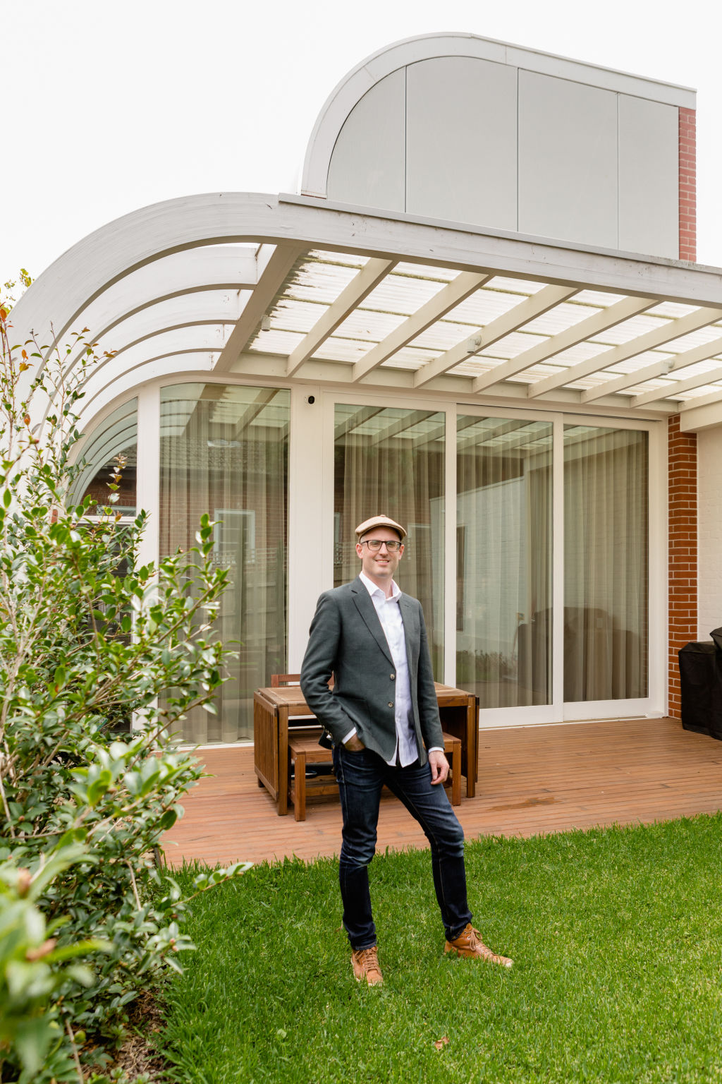 Warwick Mihaly at Deco House in Kew, designed by Mihaly Slocombe and constructed by Basis Builders. Photo: Greg Briggs