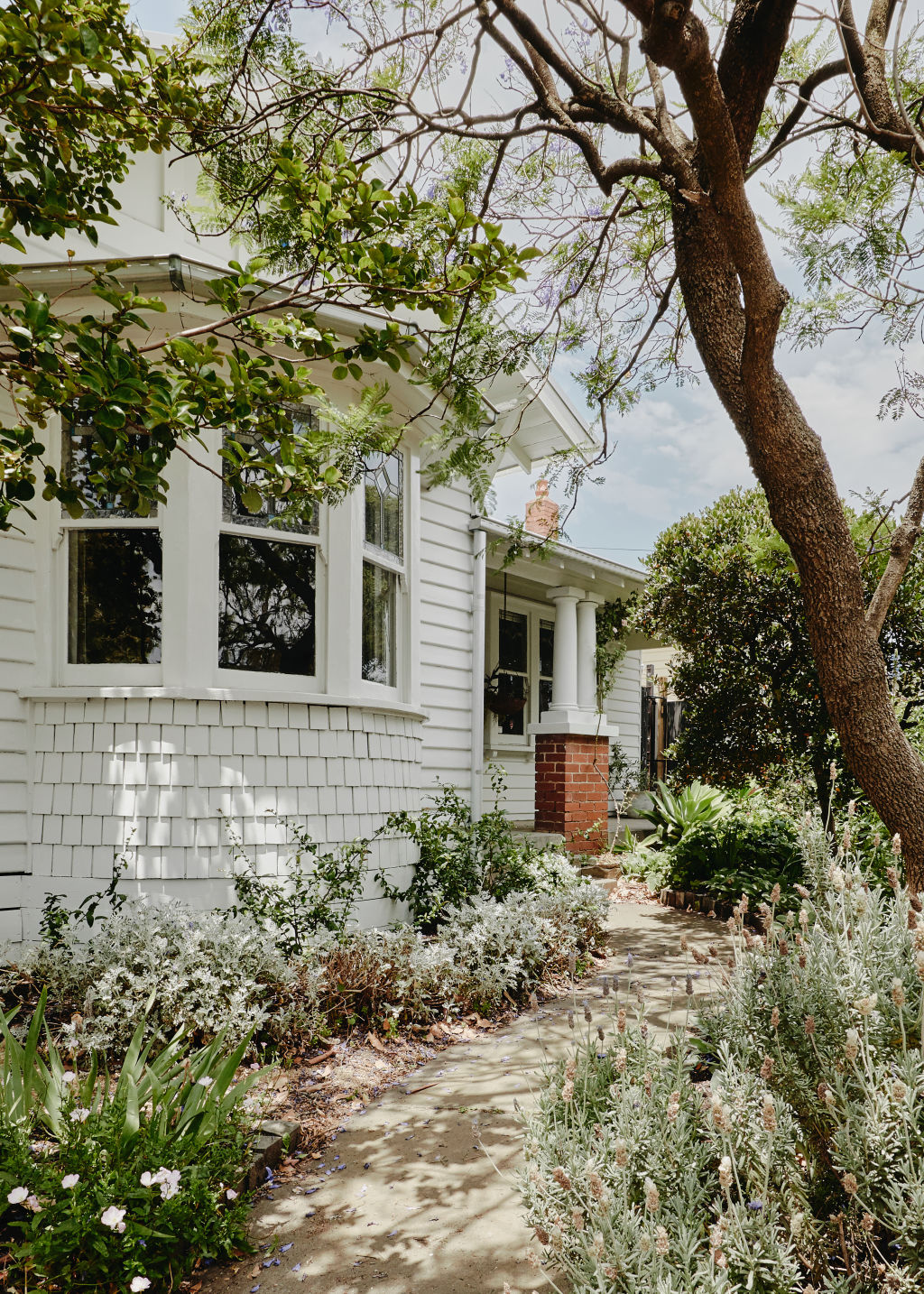 ‘The ambling path to the front door was one of the first charming aspects that drew us to this property on first inspection,’ says Egan. Styling: Annie Portelli. Photo: Amelia Stanwix for The Design Files