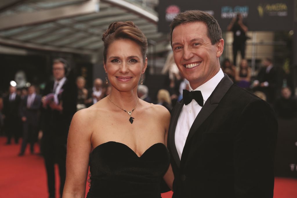 Tasma Walton and Rove McManus pictured at the AACTA Awards in 2017. Photo: Cole Bennetts
