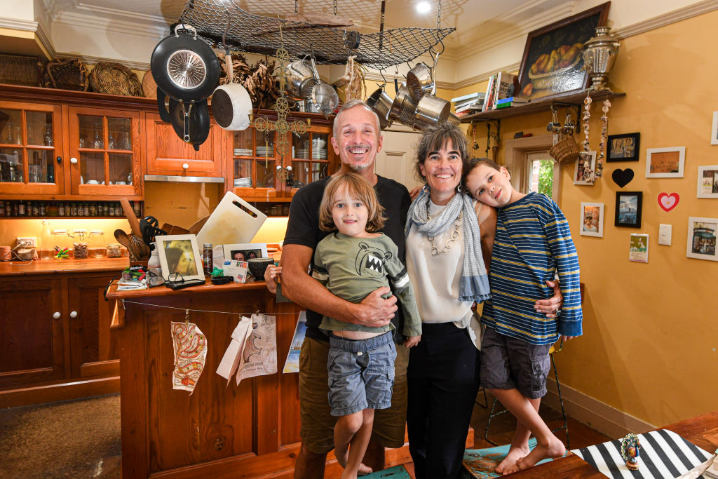 Eleanor Gorman and husband Andrew Vasiliev say they and the rest of their neighbours have built a close community bond despite all having differing cultural backgrounds Photo: Peter Rae