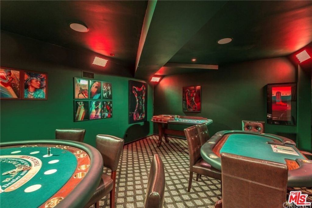 The home includes a games room with casino tables. Photo: The MLS.com