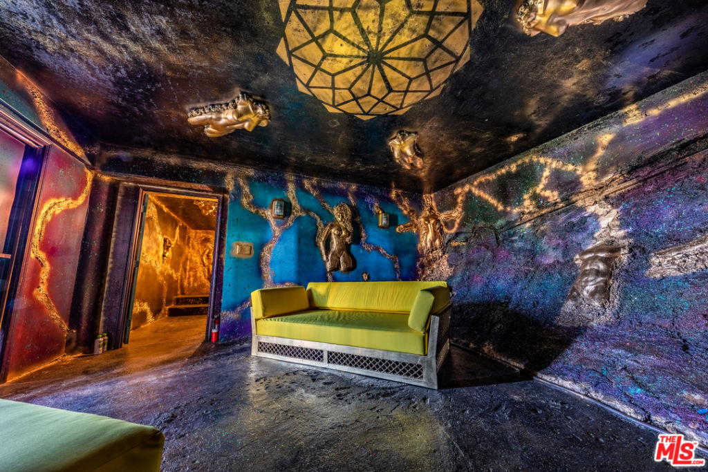 The 'house of sin' in LA won't be winning any awards for zen or minimalistic living. Photo: Supplied