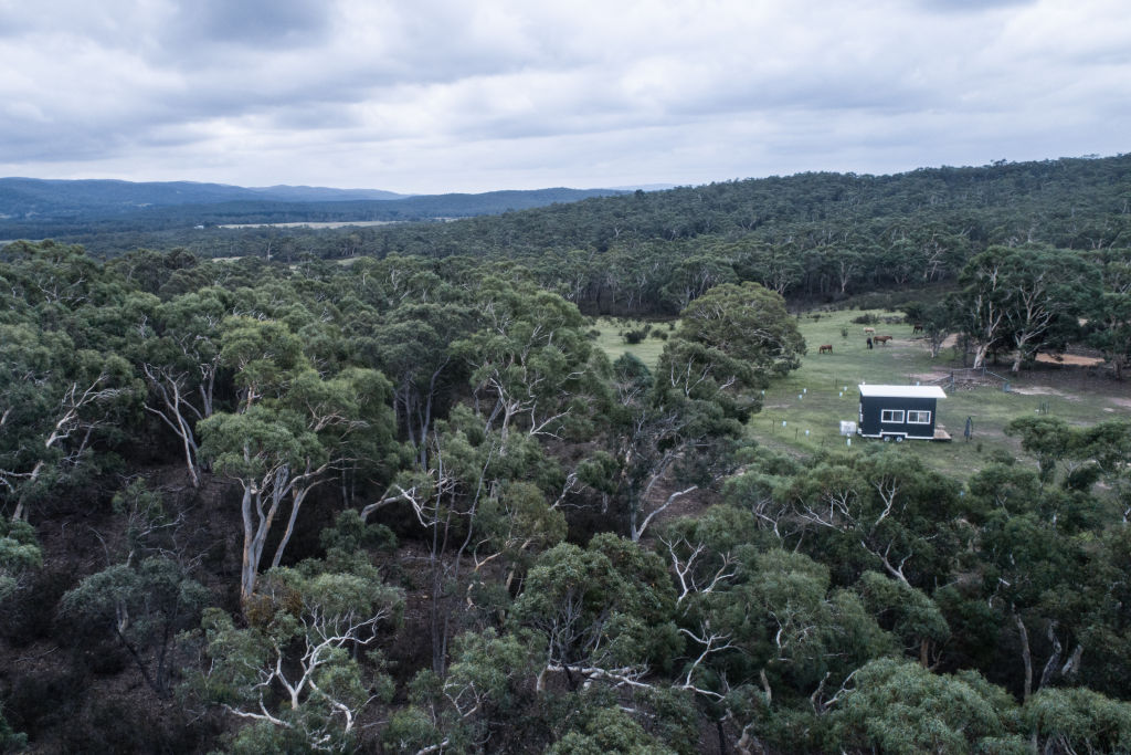 Scenic and secluded: A tiny house in Braidwood, NSW. Photo: Tiny Away