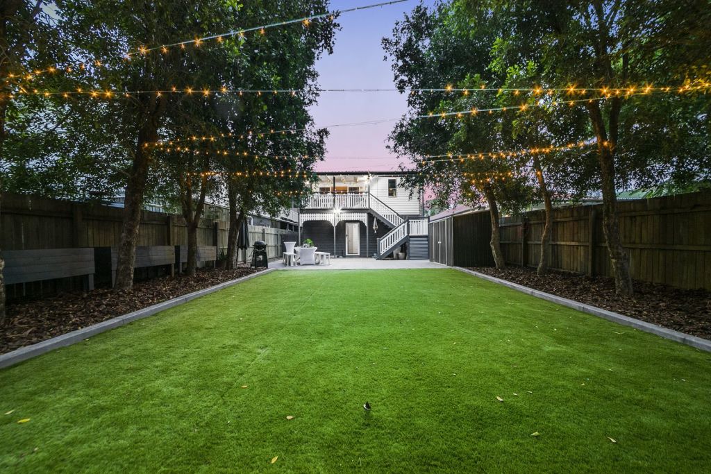 The backyard that Nikki Zammit fell in love with at 51 Woodanga Street, Murarrie. Photo: Place Estate Agents