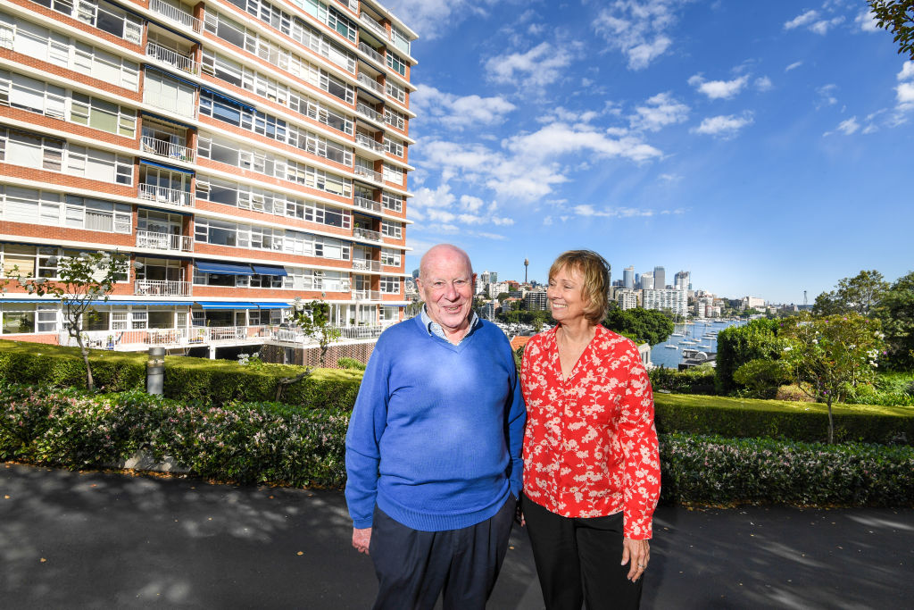 Chris Chown, executor of the estate, and Linda Newton from the St Vincent’s Curran Foundation were pleased with the result. Photo: Peter Rae