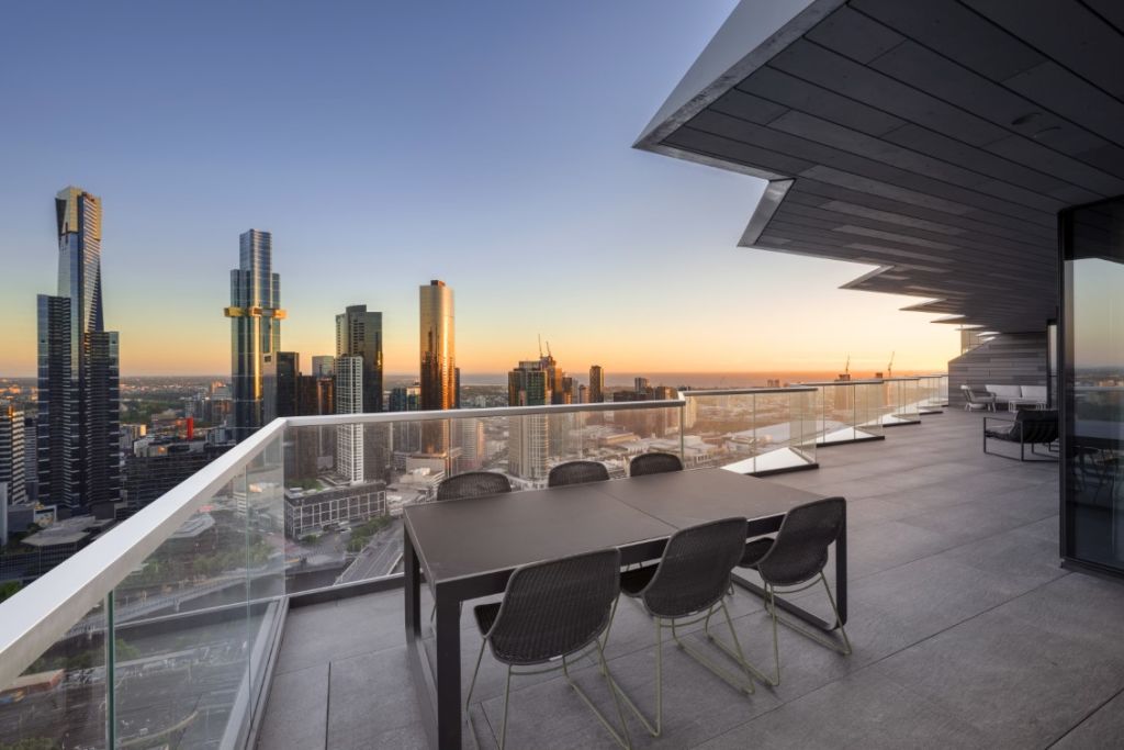 Sweeping terrace vistas of Melbourne's landmarks.