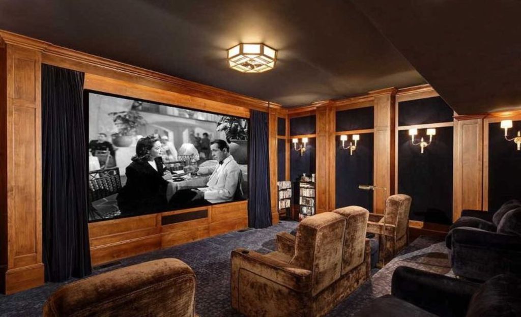 The property has a long list of amenities including a movie room. Photo: Zillow/Dirt