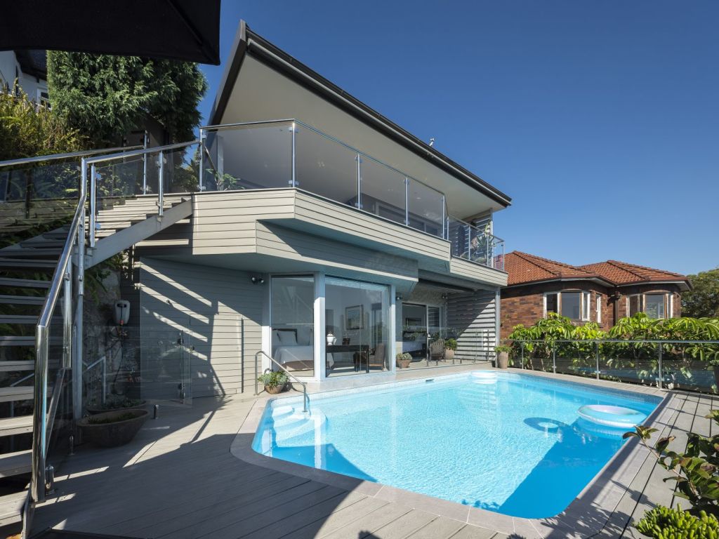 The free-standing house has prime views to the Harbour Bridge. Photo: Supplied
